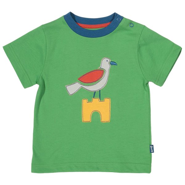 Kite Clothing, T-Shirt mit Möwen-Applikation, Bio-Baumwolle, Abverkauf Größe 68