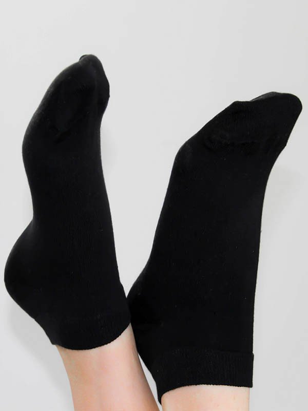 Albero Natur, Sneaker-Socken aus 98% Bio-Baumwolle u. 2% Elasthan, Farbe schwarz