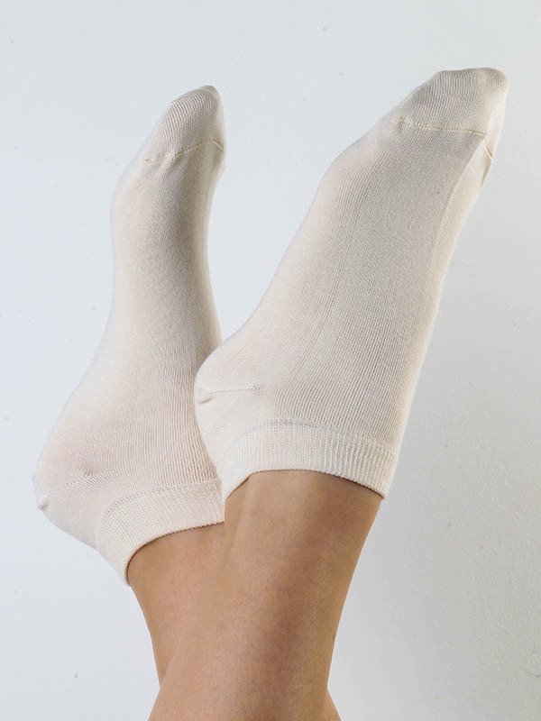 Albero Natur, Sneaker-Socken aus 98% Bio-Baumwolle u. 2% Elasthan, Farbe natur