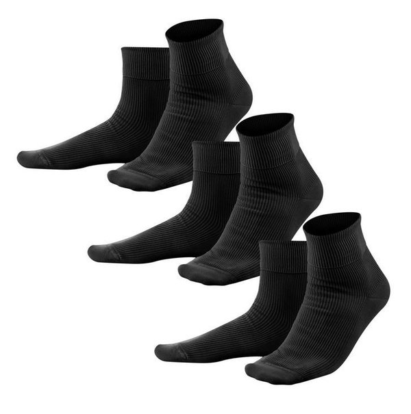 Living Crafts, Unisex-Socken aus 100% Bio-Baumwolle, Fb. schwarz, im günstigen 3-er Pack