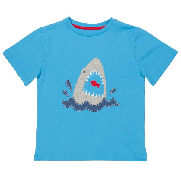 Kite Clothing, T-Shirt aus 100% Bio-Baumwolle mit "Hai-Applikation", statt ab 22,95€ nur
