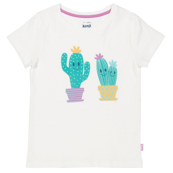 Kite Clothing, T-Shirt, Bio-Baumwolle, weiß mit Print "Kaktusfreunde", statt 23,95€ nur