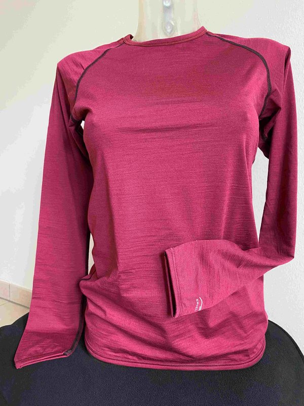 Engel Sports Funktionskleidung, Damen Shirt langarm, Farbe tango red, Abverkauf Größe S