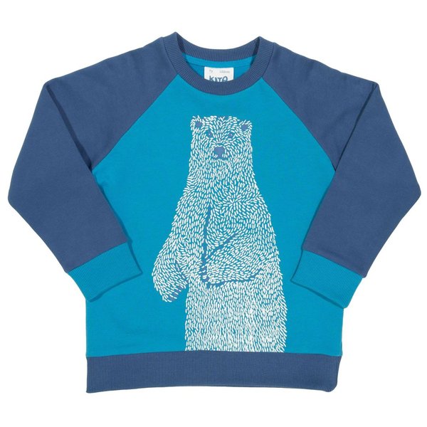 Kite Clothing, warmes Sweat-Shirt mit coolem Eisbärendruck, Abverkauf Größe 122