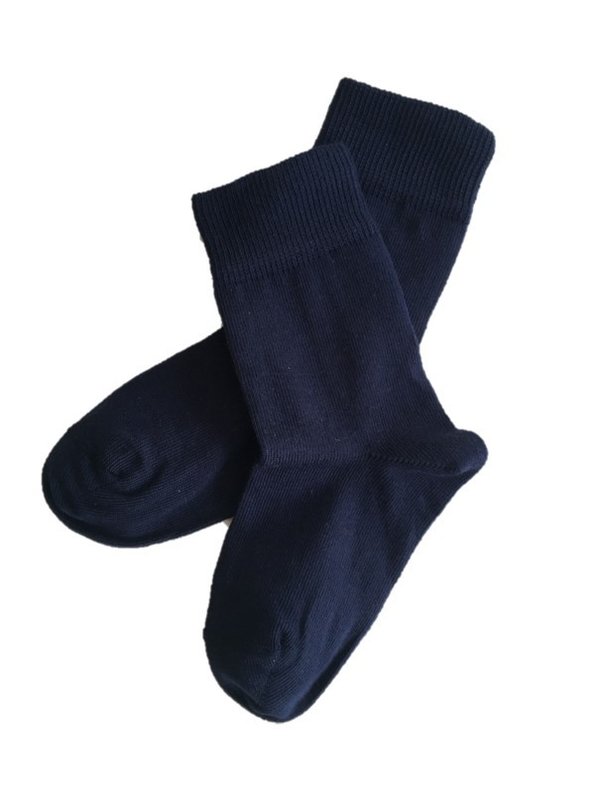 Grödo, Socken aus 98% Bio-Baumwolle und 2% Elasthan, Farbe marine