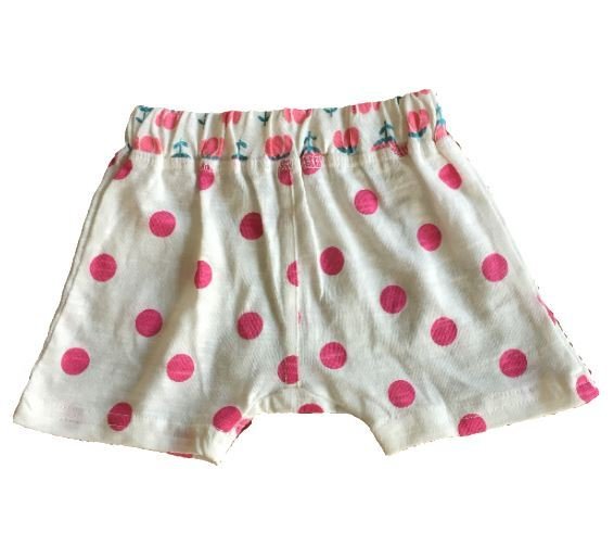 Sense Organic Shorts mit Alloverdruck "Punkte pink", Abverkauf Gr. 50/56