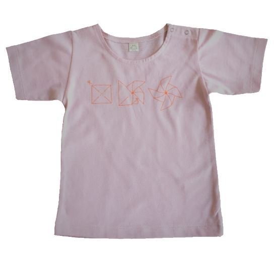 Popolini T-Shirt mit Druck Windrad, Farbe rosa, Abverkauf Gr. 74/80