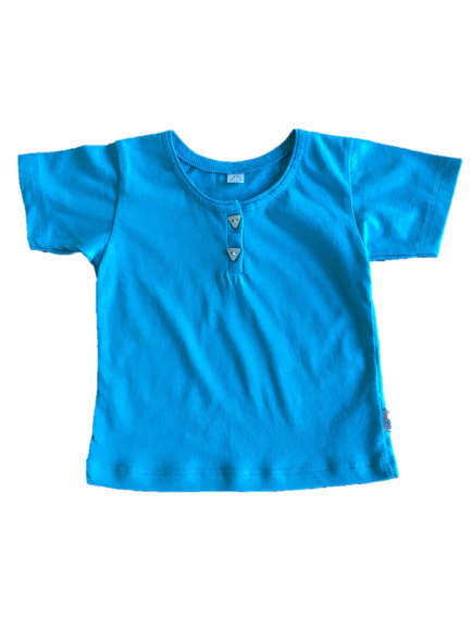 Popolini T-Shirt aus 100% Bio-Baumwolle, Farbe türkis, Abverkauf Gr.62/68