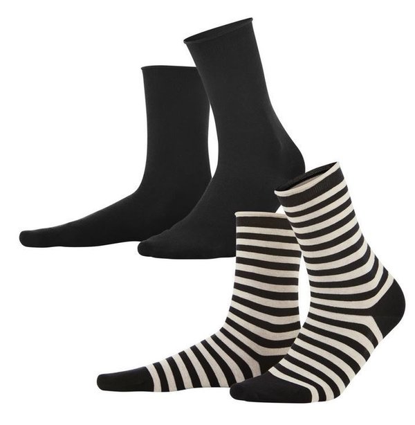 Living Crafts, Socken ALEXIS, Bio-Baumwolle, Farbe: Black/Sand (607), im 2er Pack = 6,50€/Paar