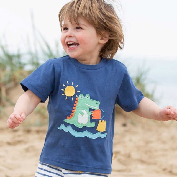 Kite Clothing, T-Shirt mit Applikation Krokodil - Sonne - Sandburg, jetzt nur