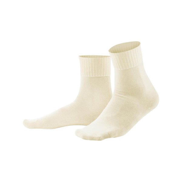 Living Crafts, Komfort-Socken/Venensocken ohne Gummi, 98% Bio-Baumwolle u. 2% Elasthan, naturfarben