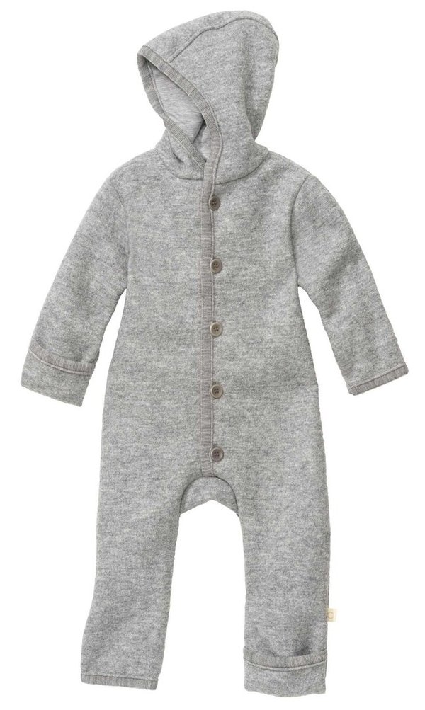 Disana, Baby Walk-Overall aus Bio-Merinowolle, Farbe grau, Abverkauf Gr.86/92