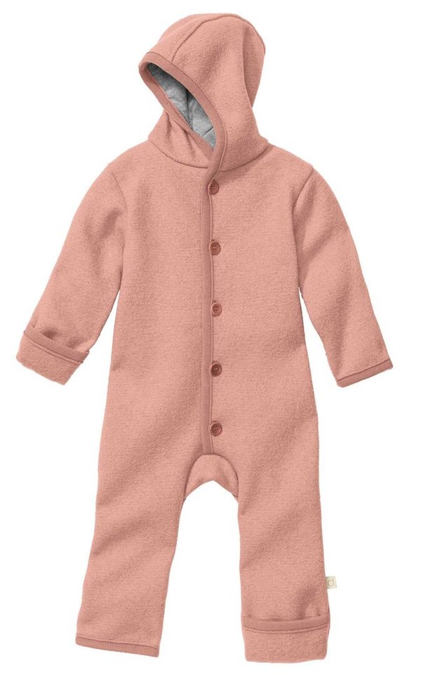 Disana, Baby Walk-Overall aus Bio-Merinowolle, Farbe rosé