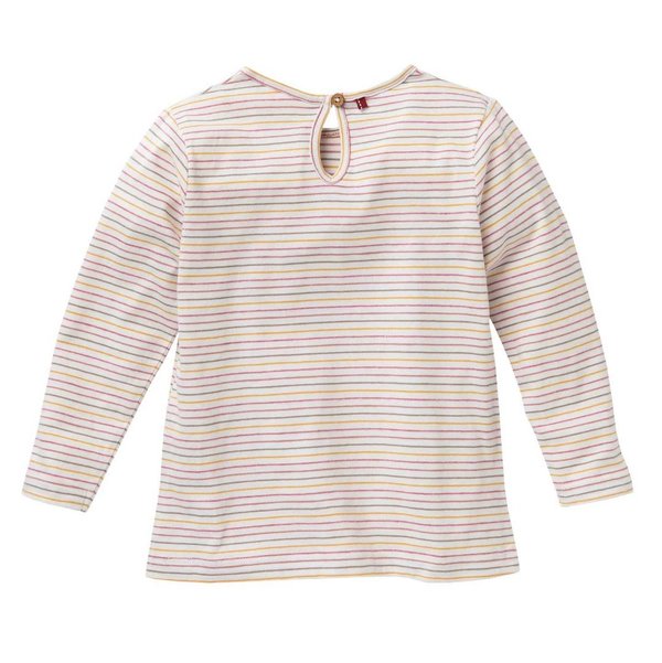 People Wear Organic, Langarm-Shirt aus 100% Bio-Baumwolle, weiß mit bunten Ringeln, statt 14,95€ nur