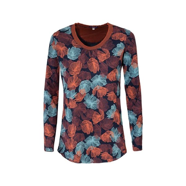 Living Crafts, Schlaf-Shirt HAILY, 100% Bio-Baumwolle, Farbe dark blossoms