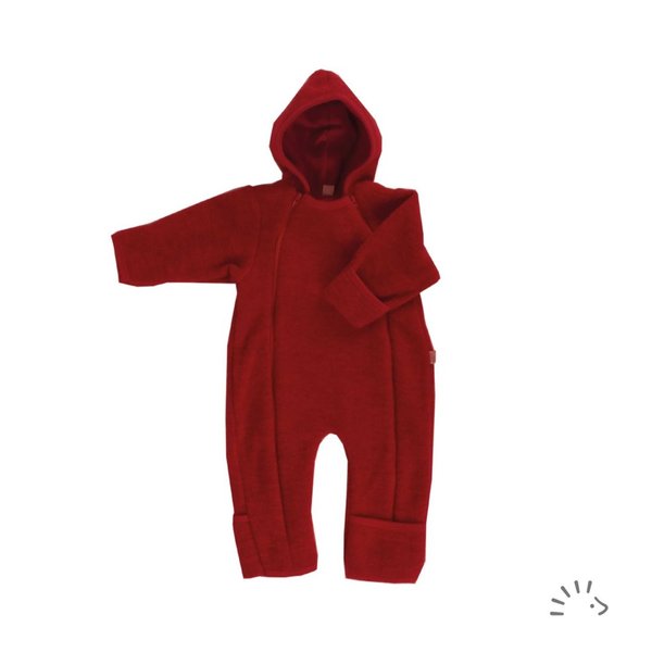 iobio, Baby Overall aus kuscheligem Wollfleece, rot, Abverkauf Gr. 74/80